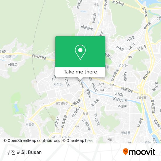 부전교회 map