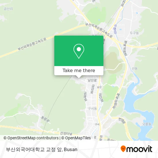 부산외국어대학교 교정 앞 map