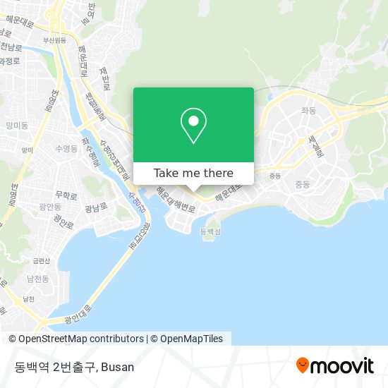 동백역 2번출구 map