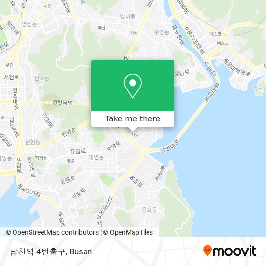 남천역 4번출구 map