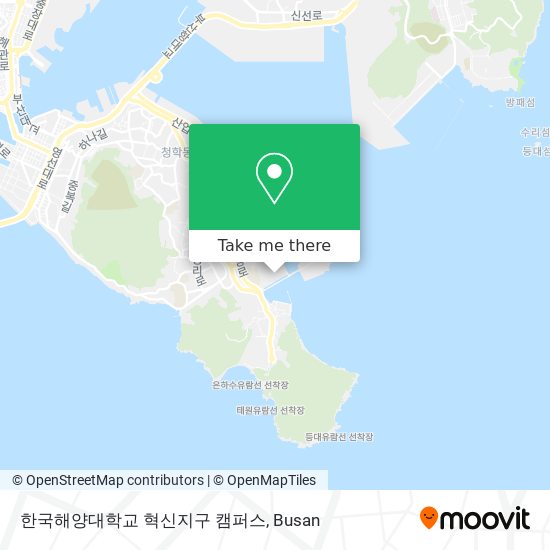 한국해양대학교 혁신지구 캠퍼스 map