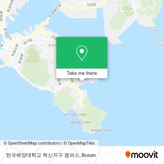 한국해양대학교 혁신지구 캠퍼스 map