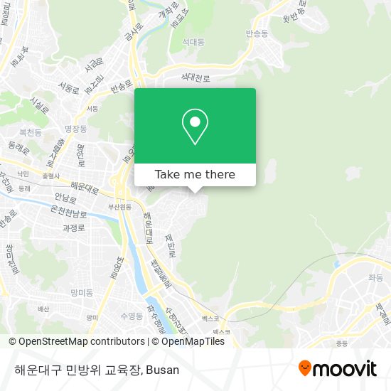 해운대구 민방위 교육장 map