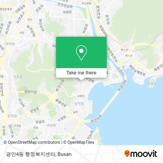 광안4동 행정복지센터 map