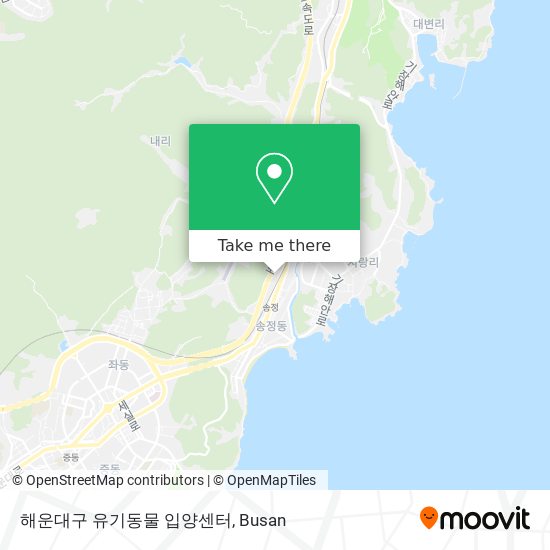 해운대구 유기동물 입양센터 map
