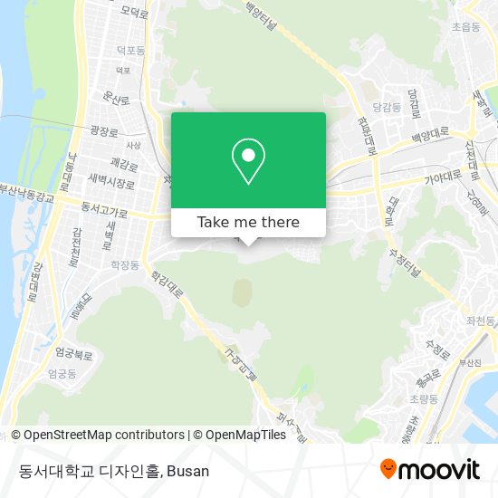 동서대학교 디자인홀 map