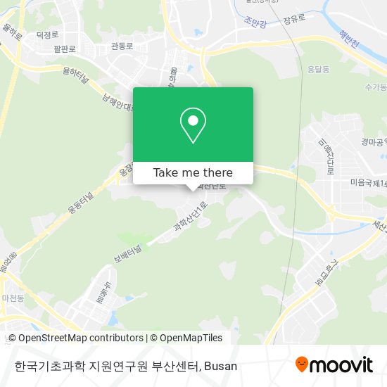 한국기초과학 지원연구원 부산센터 map