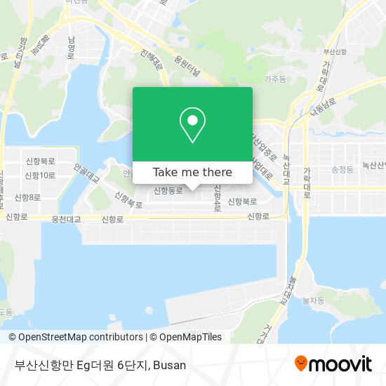 부산신항만  Eg더원 6단지 map