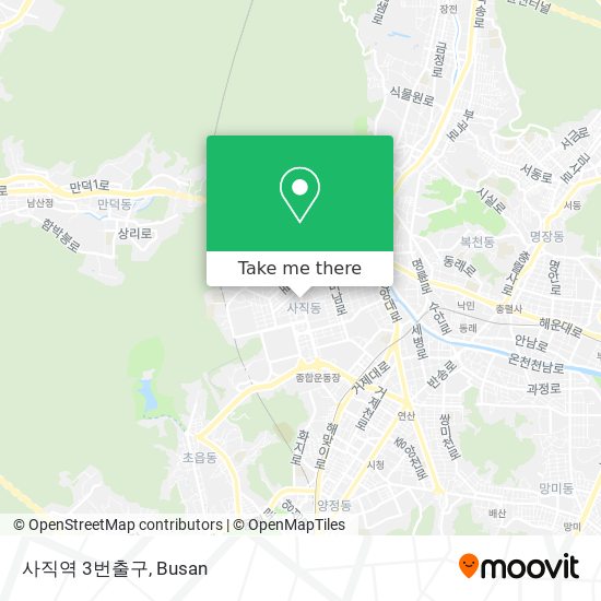 사직역 3번출구 map