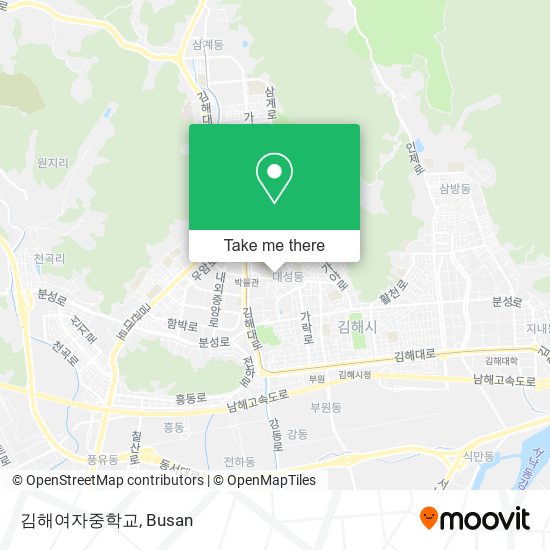 김해여자중학교 map