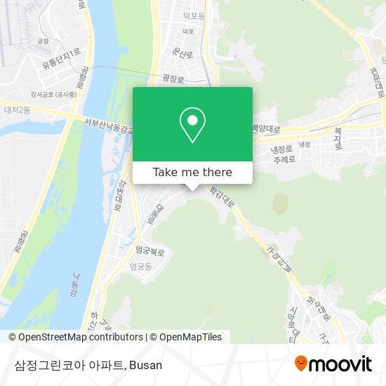 삼정그린코아 아파트 map