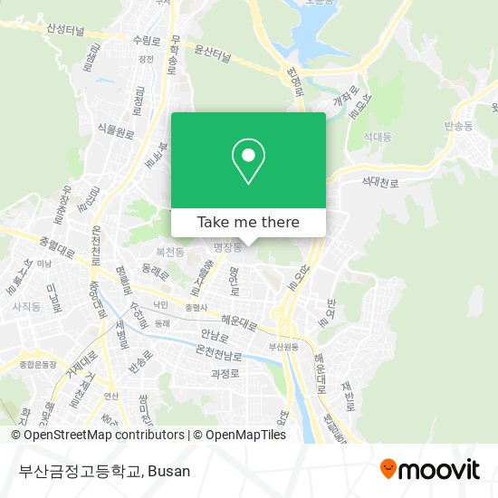 부산금정고등학교 map