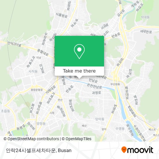 안락24시셀프세차타운 map