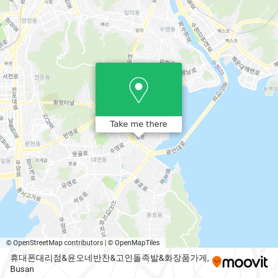 휴대폰대리점&윤오네반찬&고인돌족발&화장품가게 map