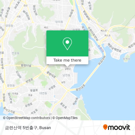 금련산역 5번출구 map