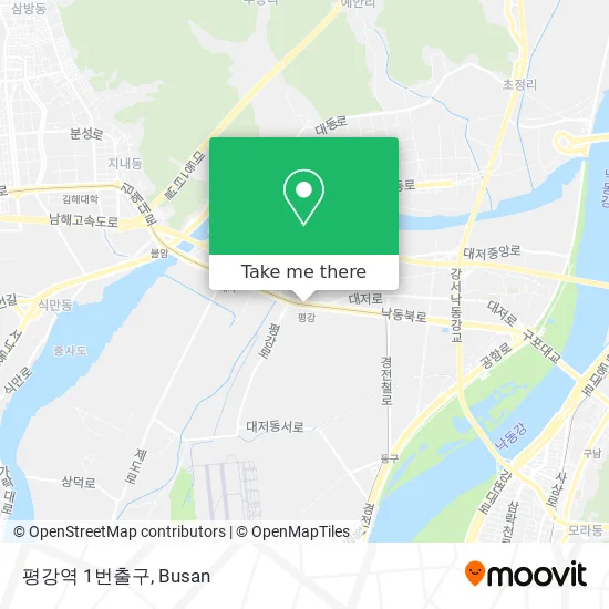 평강역 1번출구 map
