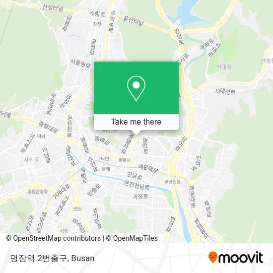 명장역 2번출구 map