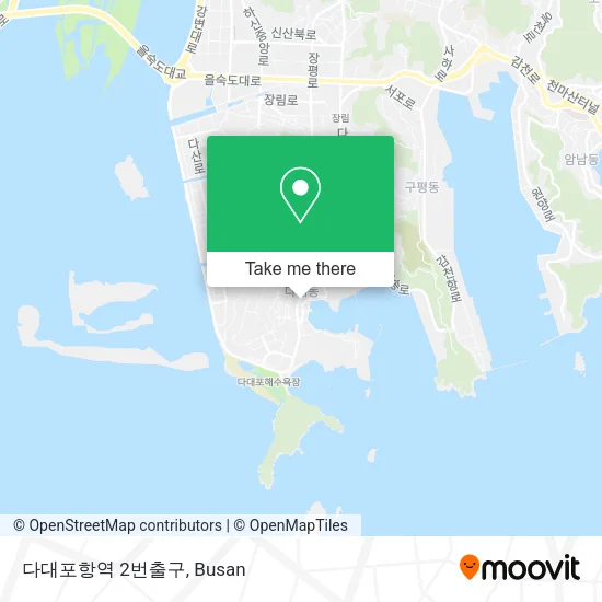 다대포항역 2번출구 map