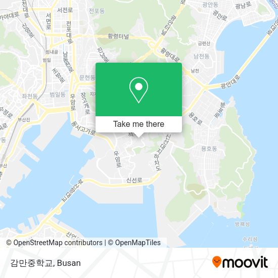 감만중학교 map