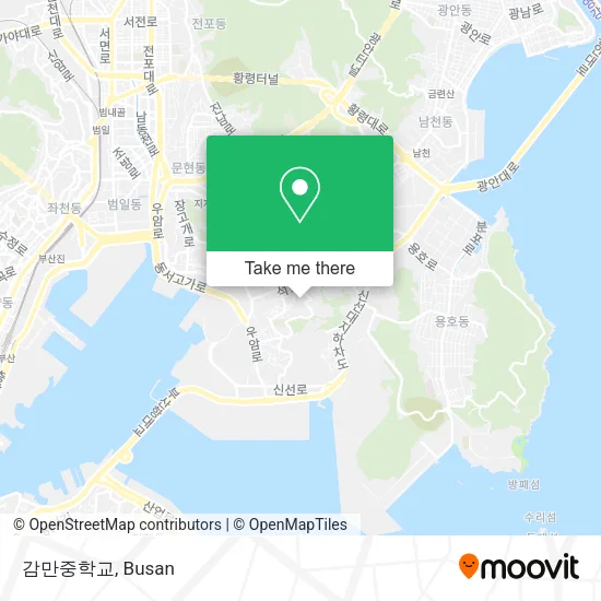 감만중학교 map