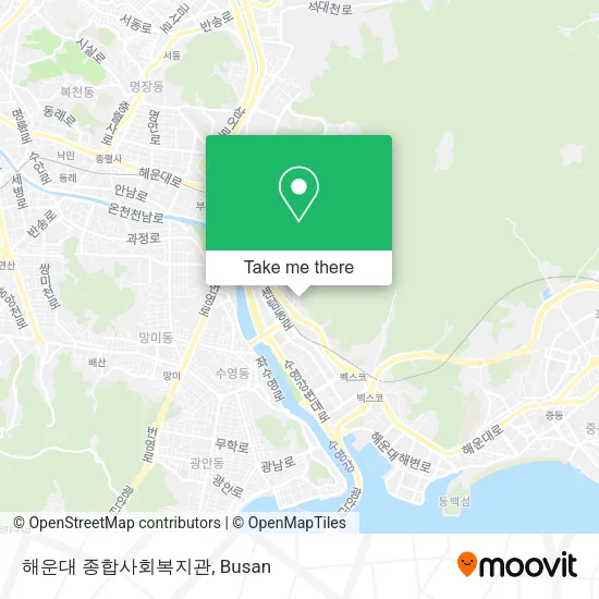 해운대 종합사회복지관 map
