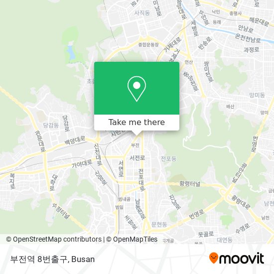 부전역 8번출구 map
