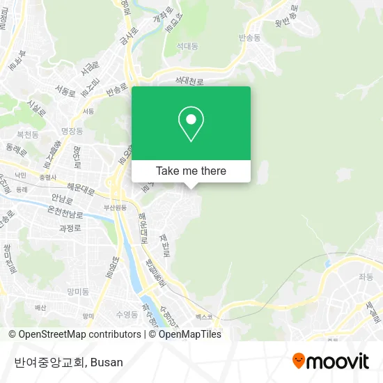 반여중앙교회 map