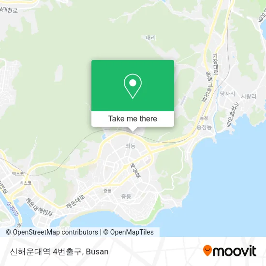 신해운대역 4번출구 map