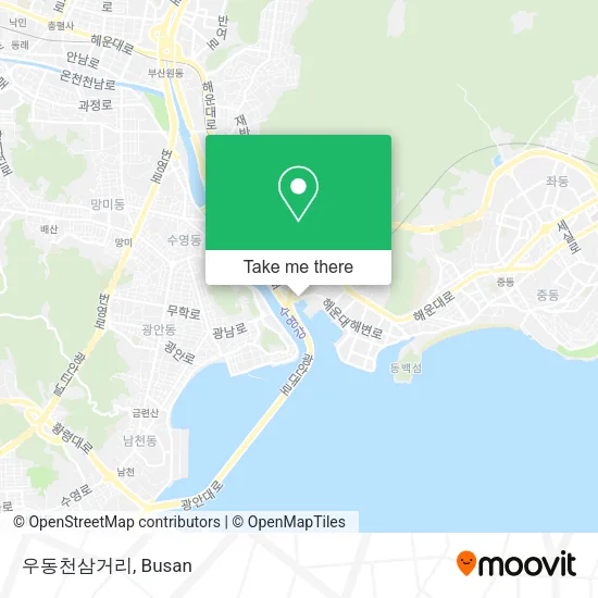 우동천삼거리 map
