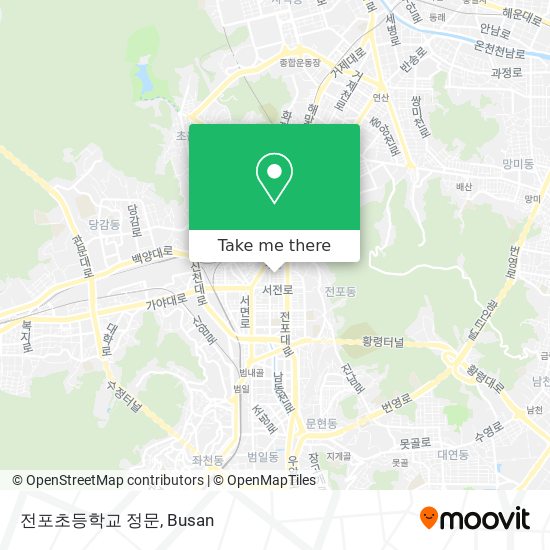 전포초등학교 정문 map