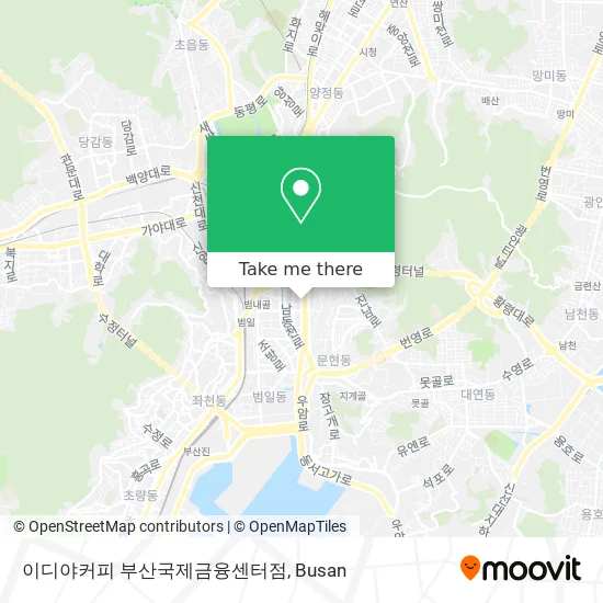 이디야커피 부산국제금융센터점 map