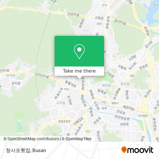 청사포횟집 map