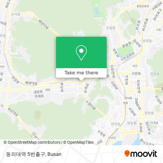 동의대역 5번출구 map