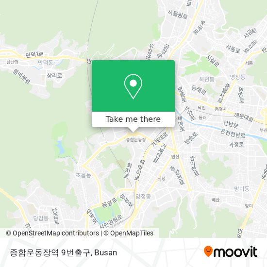 종합운동장역 9번출구 map