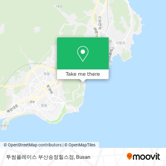 투썸플레이스 부산송정힐스점 map