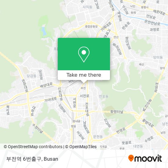 부전역 6번출구 map