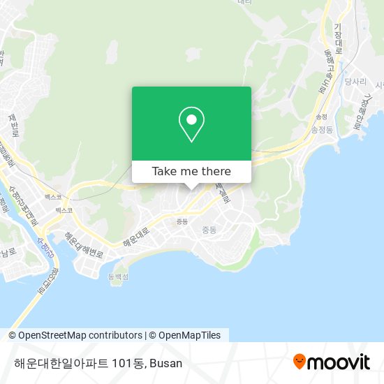 해운대한일아파트     101동 map