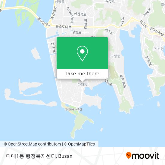 다대1동 행정복지센터 map