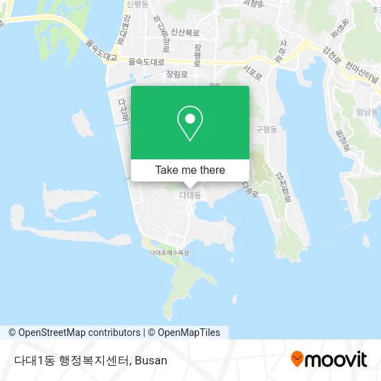 다대1동 행정복지센터 map