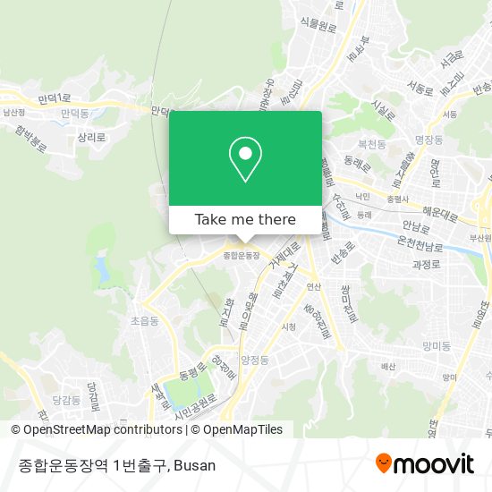 종합운동장역 1번출구 map