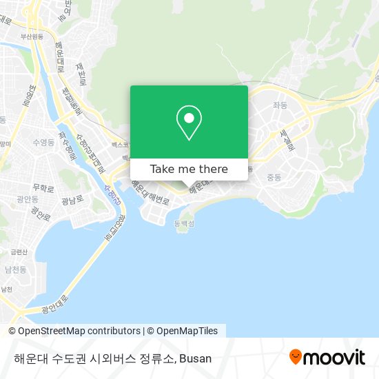 해운대 수도권 시외버스 정류소 map