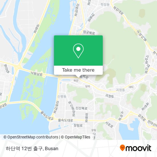 하단역 12번 출구 map