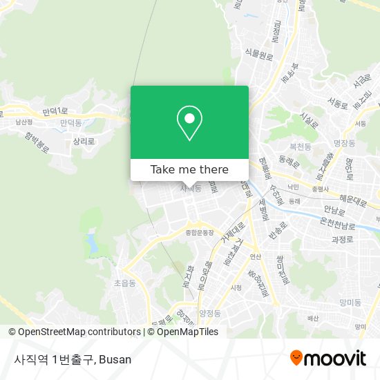 사직역 1번출구 map