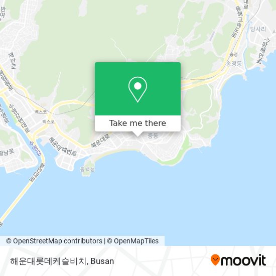 해운대롯데케슬비치 map