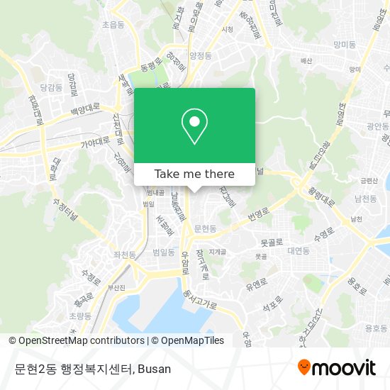 문현2동 행정복지센터 map