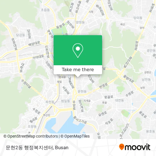 문현2동 행정복지센터 map