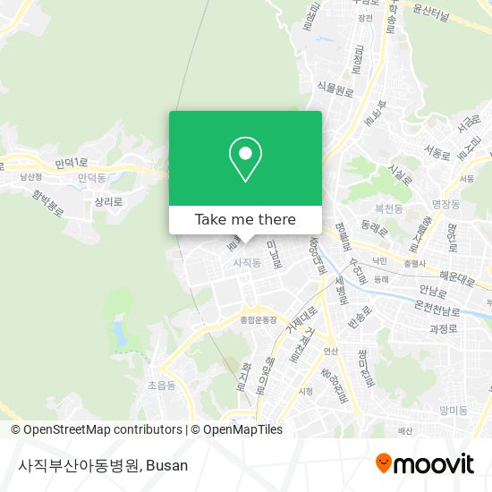 사직부산아동병원 map