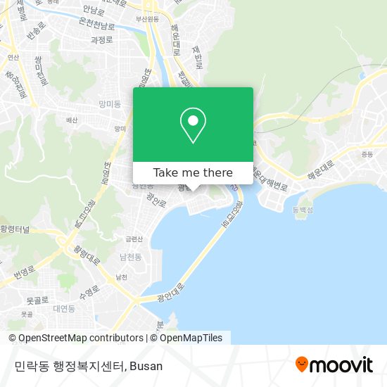 민락동 행정복지센터 map