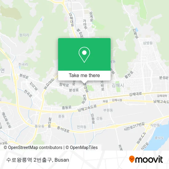 수로왕릉역 2번출구 map