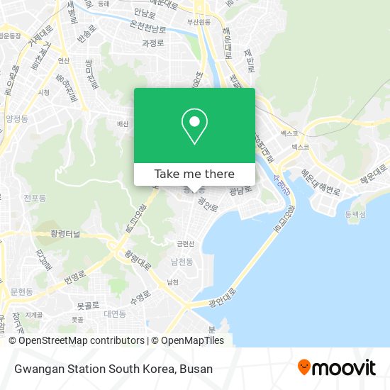 Gwangan Station South Korea map